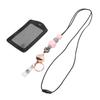 Silicone Retractable Bded Lanyard with Transparent ID Holder Multi Purpose Badge Holder for Students   Worker