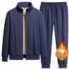 Man Casual Tracksuits Autumn Winter Men Sets Men's Fashion Plus Fleece Thickened Warm Pure Cotton Hooded Sportwear Suit