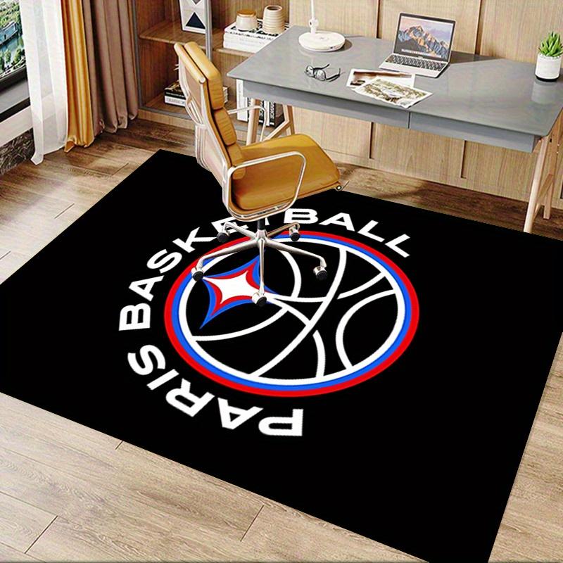 1pc Paris Basketball Team Logo Office Carpet Soft Polyester Entrance Carpet Washable Non Slip Machin