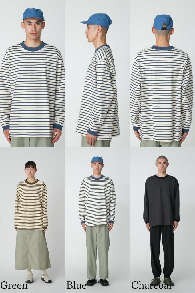 Snow Peak Heavy Cotton Border Long Sleeve T-Shirt