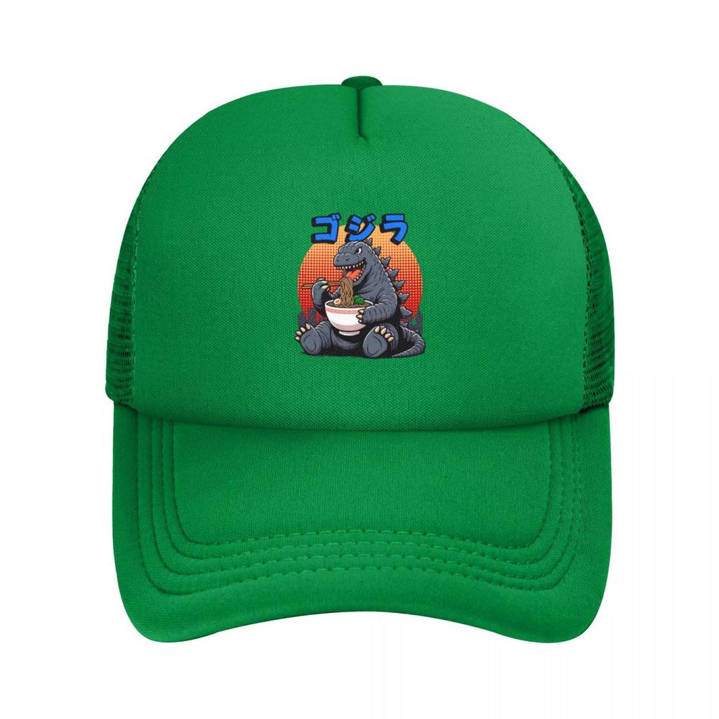 Baseball Caps Godzillaed Eating Ramen Funny Mesh Hats Peaked Sun Caps Men Women Hats