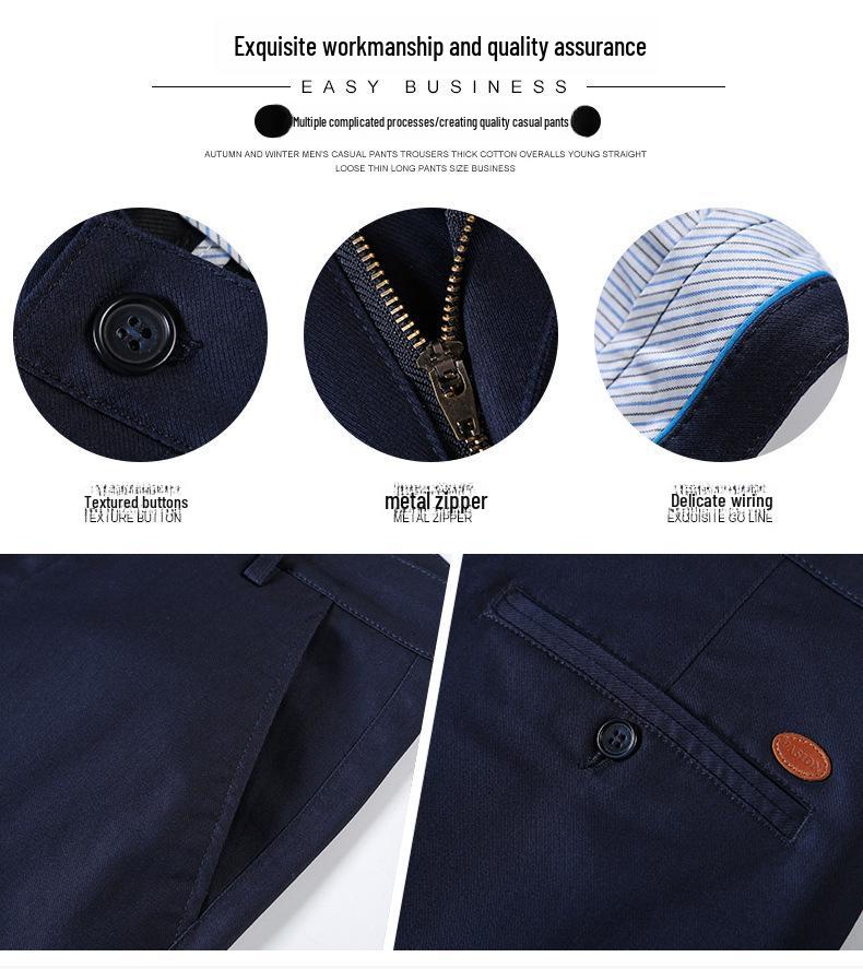 Men's Slim Fit Casual Pants - Elastic, Comfortable, Skin-Friendly, Suitable for Business or Casual Wear In Spring, Autumn, and All Seasons.