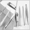 4 in 1 Nail Clipper Kit Stainless Steel Eyebrow Trimming Tool Portable Manicure Tools Set