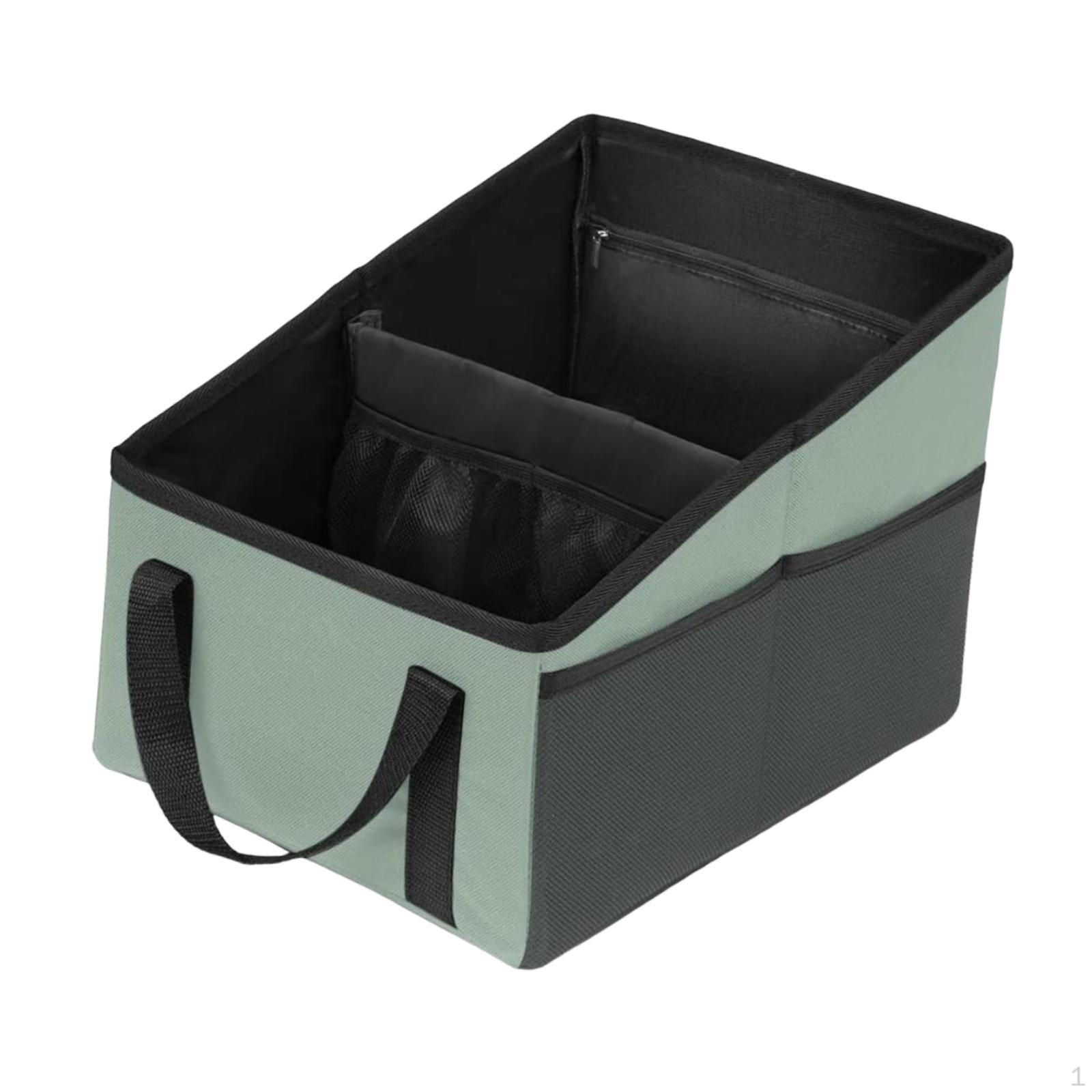 

Ящик-органайзер для автомобільного сидіння 31x25x25 см, легкий, що економить простір для дітей із зовнішньою стороною зелений