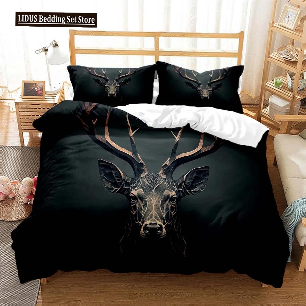 Elk God Of Luck Soft And Comfortable Customizable Comforter Bedding Sets Bedding Set Luxury Quilt Cover Personalized Bedding