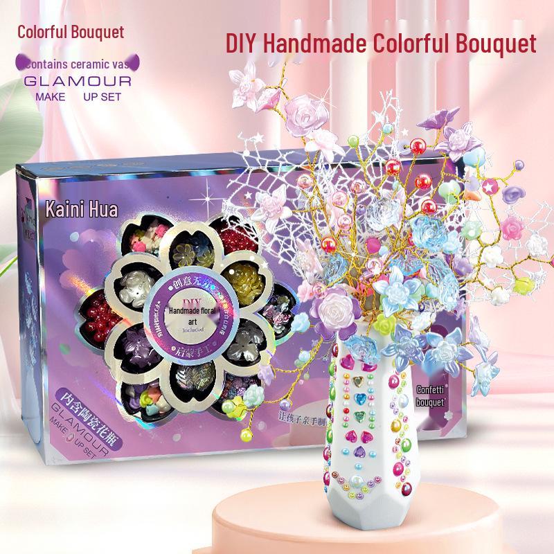 

Флокированная роза ручной работы DIY набор для создания букета из бисерных цветов