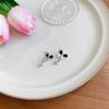 Silver Needle Sweet Cool Style Black Butterfly Fringed Earrings Light Luxury High Sense Exquisite Stud Earrings Niche Temperament Earrings