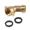 2 Pack Garden Hose Elbow Connector, 90 Degree And 45 Degree Brass Water Hose Adapter, 3/4" Brass Garden Hose Elbow Adapter For Water Hookups