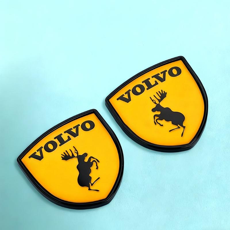 2 Stück Metall Auto Schild Logo Seitenkarosserie Heck Kofferraum Aufkleber Für Volvo AWD V50 S60 XC60 S40 XC40 XC90 V60 S80 S90 V90 V70 T6 T8