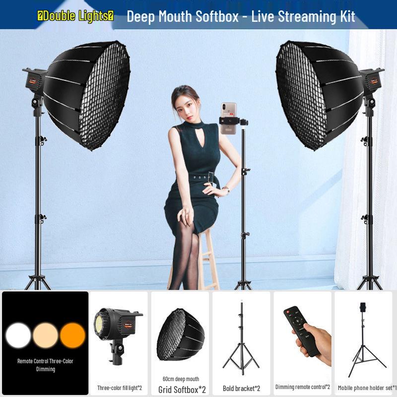Professional Deep Throw Softbox Light for Photography & Live Streaming