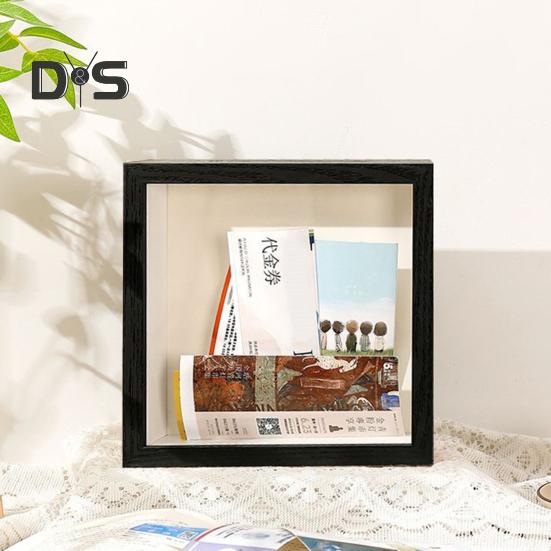 Biljettskugglåda med spår Träram Reseäventyr Arkivlåda Fyrkantig biljettstämpel Brev Foto Minnesak Förvaringslåda Skrivbordsdekoration