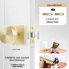 Practical Gold Door Knobs Interior Portable Sturdy Passage Hall Closet Satins Brass Finish for Modern Homes Use