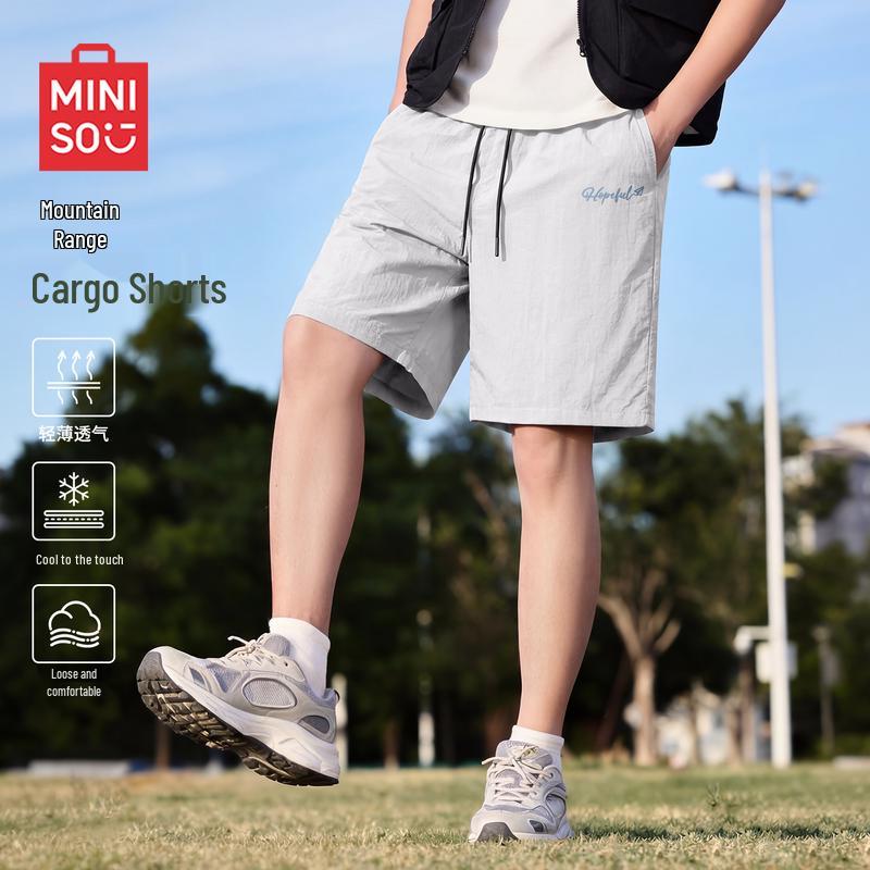 MINISO Men's Summer Casual Cargo Shorts