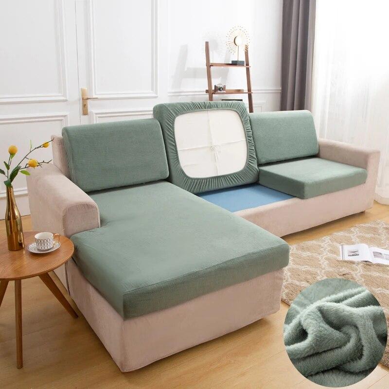 Plüsch Sofakissenbezug Für Wohnzimmer Sofabezüge Überwurf Für Chaiselongue Sofa Schutzbezug