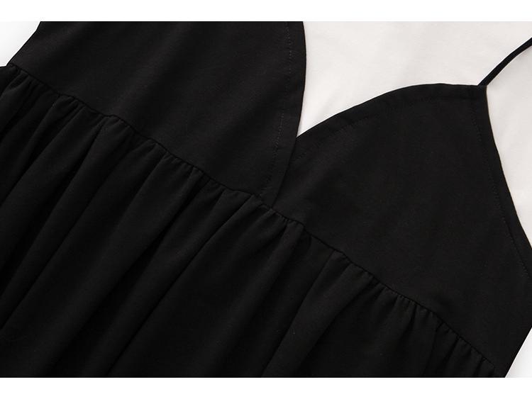 Plus Size Summer Mid-Length Maternity Babydoll Dress – Loose Fit Short Sleeve Two-Piece Look