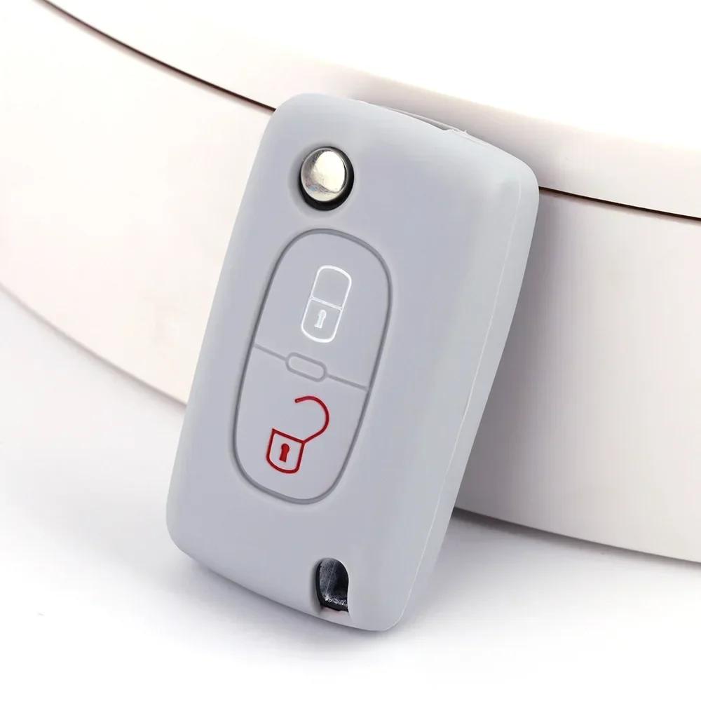 2 Button Key Case Cover for Citroen C-Crosser C3 C4 Picasso Berlingo Case for Peugeot Partner Tepee 207 307 308 407