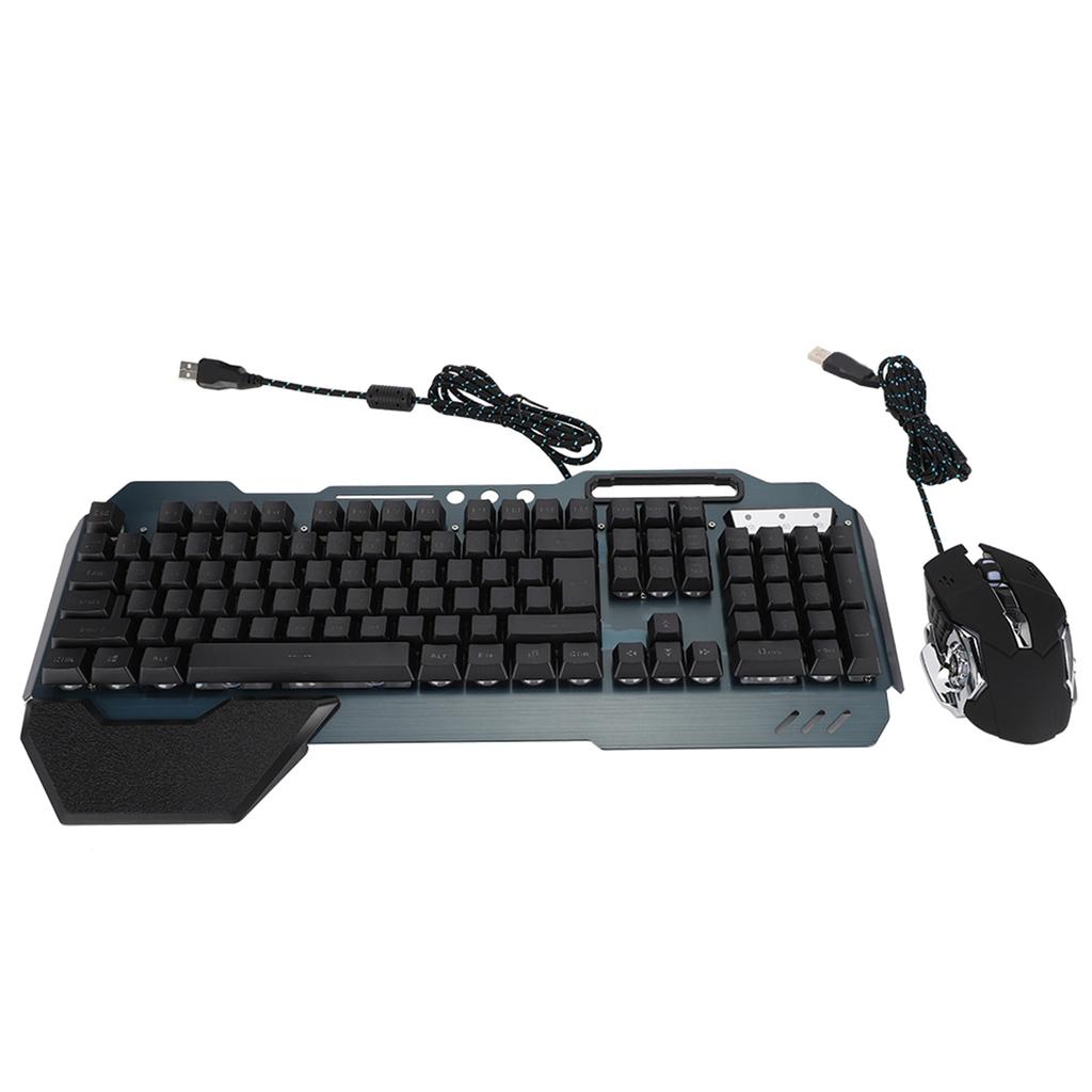 Wired Mechanical USB Keyboard & Mouse Internet Cafe Gaming Set