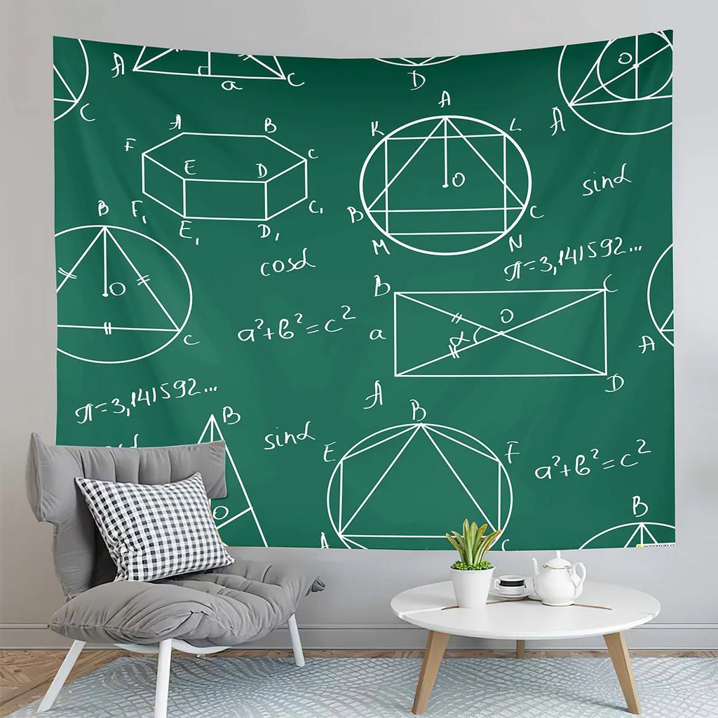 Mathematical Formula Tapestry Education Knowledge Poster Tapestry Art Wall Hanging Home Living Room Bedroom Dorm Tapestries