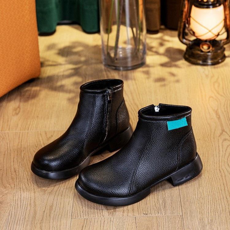 Retro elegant style short boots New casual soft-soled comfortable Martin boots in autumn