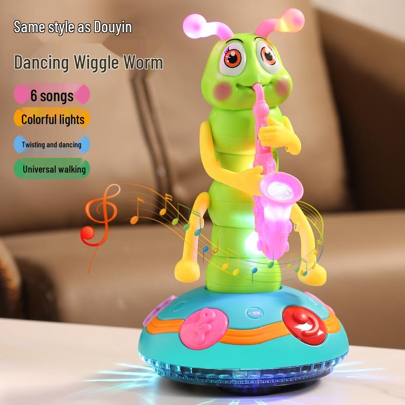 Electric Dancing Crawling Toy: Musical Twisty Worm Caterpillar with Lights for Kids
