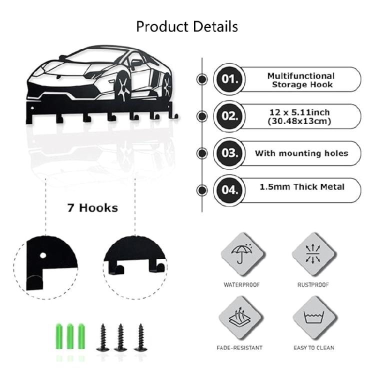 Versatile Metal Wall Mounted Key Organizers with Easy Setups rusts Resistant Wall Hanger for Home entryway or Office Use