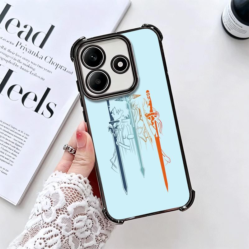 Sword Art Online Anime Weiche Handyhülle Für Xiaomi Redmi Note 14 15 Pro Plus 13 12 11S 11T 5G 10 9S 9 Galvanisiert Anti-Fall Fundas