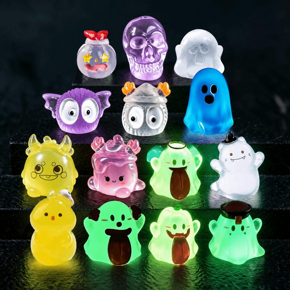 12/24PCS Micro Landscape Luminous Figures Ornament DIY Ornament Fill Accessories Halloween Party