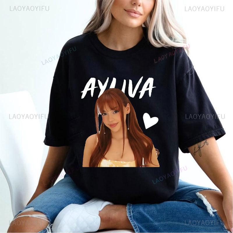 Ayliva Cute Girl T-Shirt Fashion Hipster Tee-Shirts Cotton Short Sleeves Vintage Streetwear Tops Summer O-Neck Unisex Camisetas