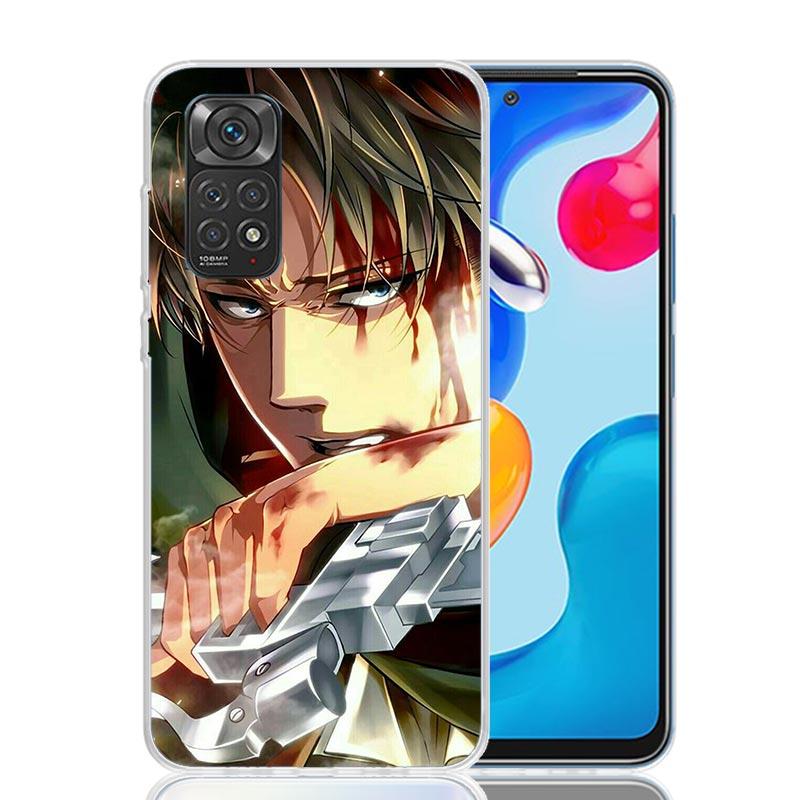 Attack-Titan Levi Phone Case For Xiaomi Redmi Note 15 14 13 12S 12 Pro Plus 11S 11E 11 11T 10S 10 Art Soft Pattern Cover Redmi N