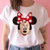 Disney Funny Mickey Tshirt Minnie Mouse Cartoon T-shirt Printing Women Tshirt Female Clothes Kawaii Summer Girls Clothing