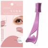 1pcs 3-In-1 Stainless Steel Eyeliner Aid Tool With Eyelash Brush Eye Makeup Stencil For Women Design Delicate Finish Long Wear