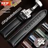 18mm 19mm 20mm 21mm 22mm Wasserdichtes Band Schmetterlingsverschluss Handgenähtes Armband Smartwatch Lederarmband Schnellverschluss