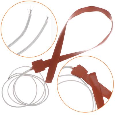 Silikonová topná podložka Odolná vůči kyselinám Tepelná Flexibilní ohřívač 12V Popruh Vodiče