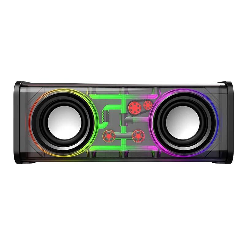 Yidian AD-0384 Transparent Mecha Dual Speaker with 3D Surround Bass CN Plug (adapter Included)