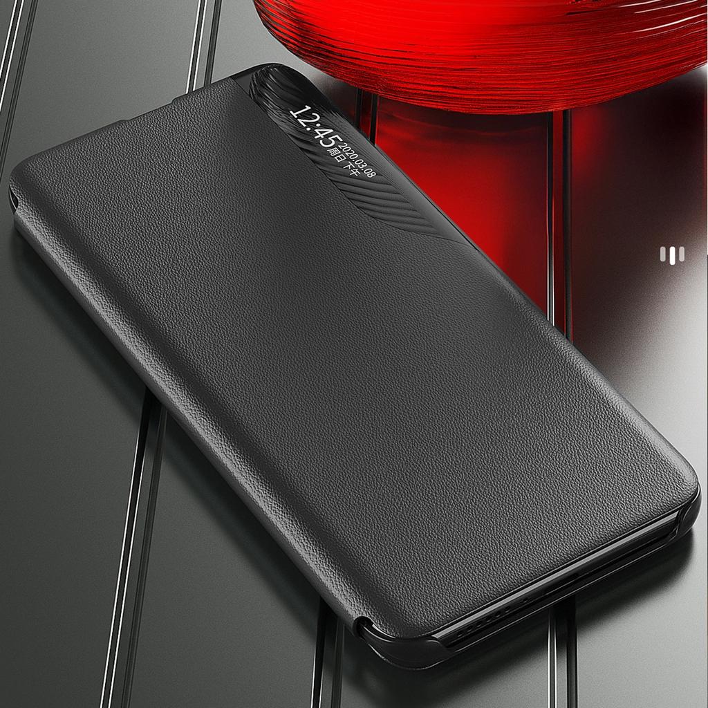 Eco Leather View Case Etui Do Samsung Galaxy S25 Ultra Z Klapką I Podstawką - Czarne