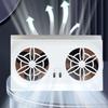 USB Charging Solar Powered Fan Dual Fans Car Exhaust Fan Auto Cooler Radiator Fan  RV Driving