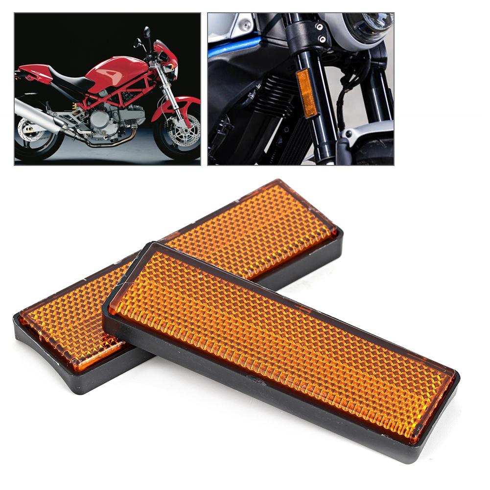 2 Pcs Plastic Motorcycle Reflectors Tail Brake Stop Marker Part Fit for Ducati Monster
