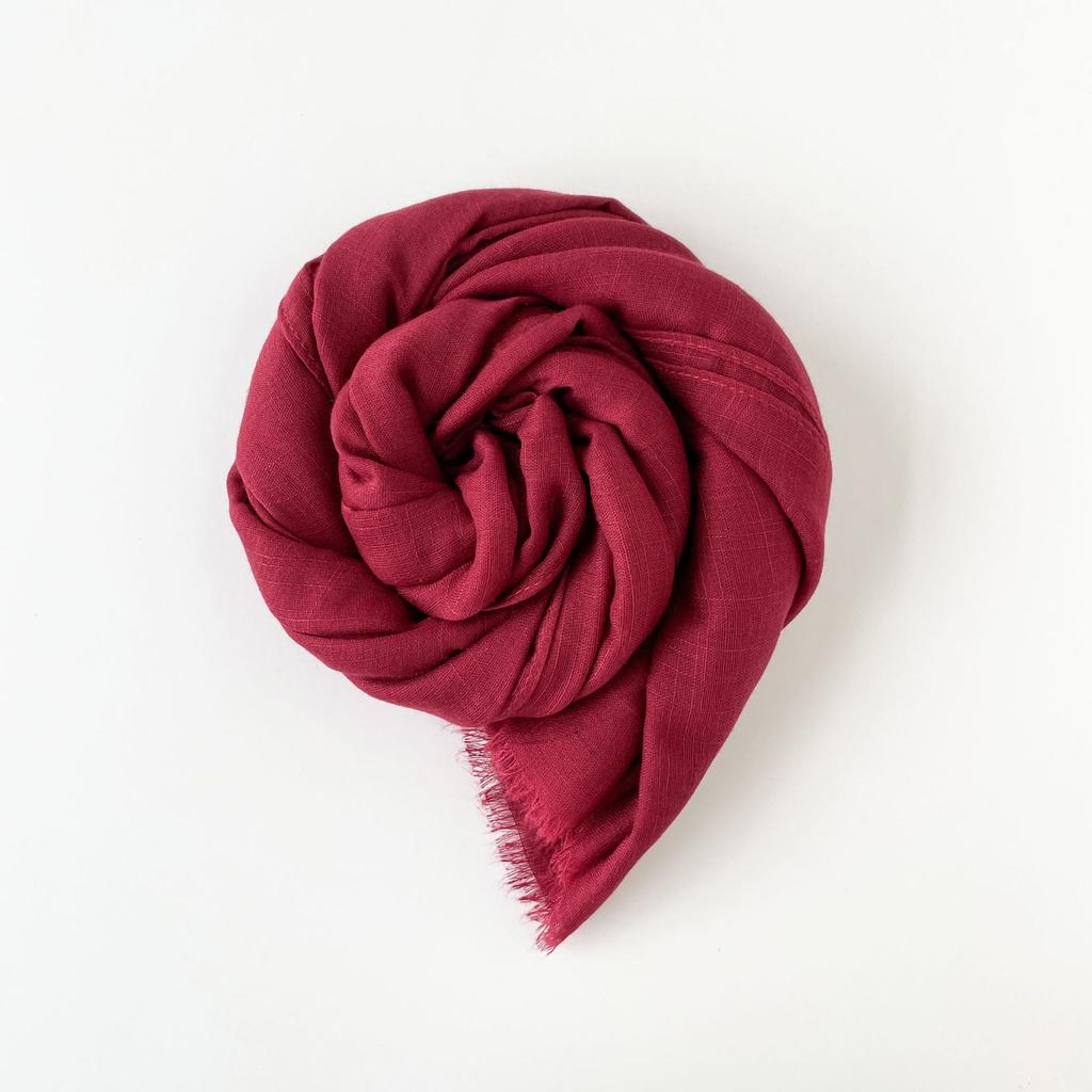 Höst och Vinter Ny Halsduk Enfärgad Mellanlång Sjal Lätt Andningsbar Halsduk Bomullshalsduk