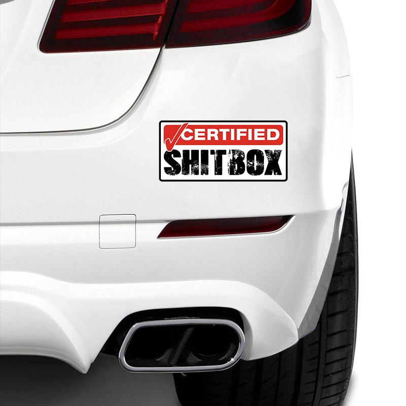 Autocolant certificat Shitbox pe autocolante de vinil auto autocolante decorative impermeabile