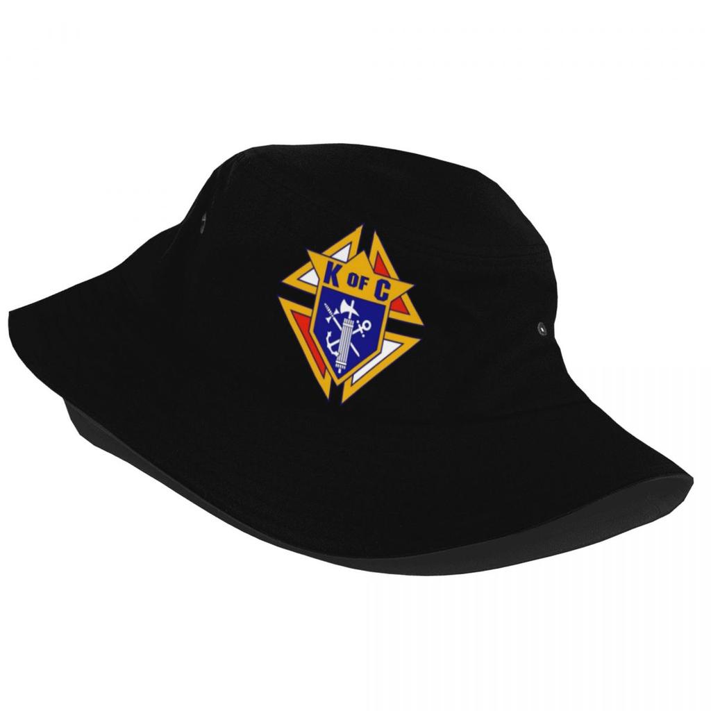 Benutzerdefinierte Knights Of Columbus Eimer Hüte Frauen Unisex Outdoor Sonne Sommer Fischer Kappe