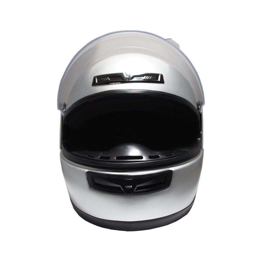 Motorrad SG Mark Einheitsgröße Passt Meisten B&B BB-100 Integralhelm, Zertifiziert, Silber,