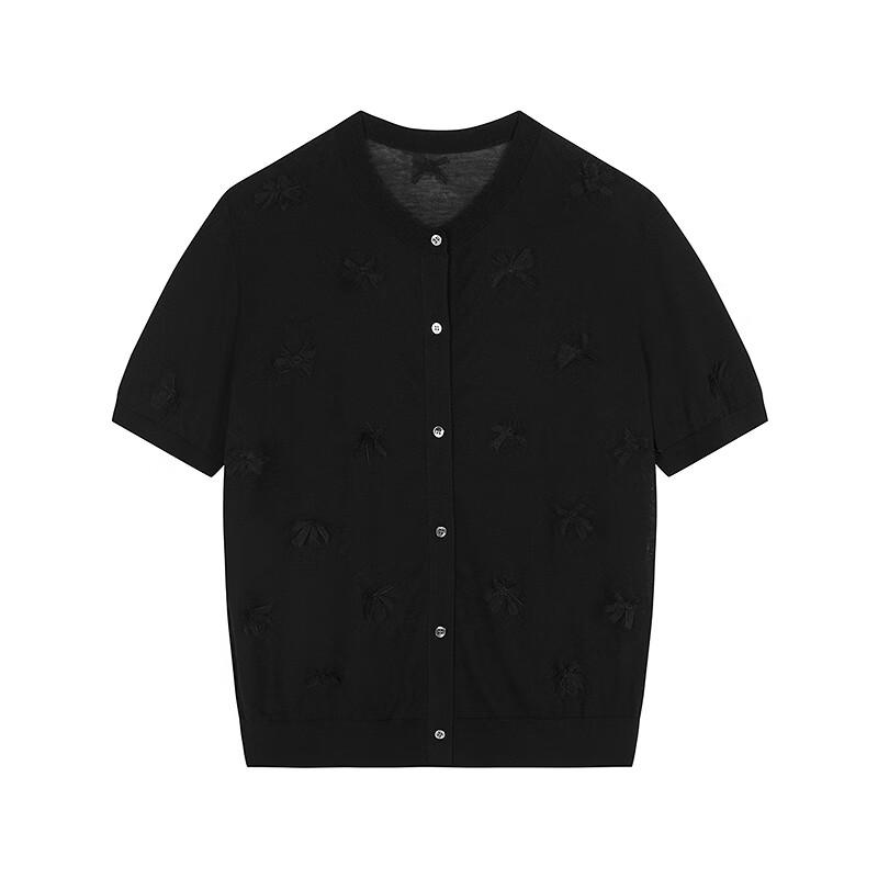 JNBY 2025 Summer Cotton Knit Short Sleeve Top