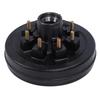 7000lbs Trailer Brake Drum 12 X 2in 8 On 6.5in Metal High Strength Brake Hub Drum for 7000lbs Trailer Axles Single Brake Drum