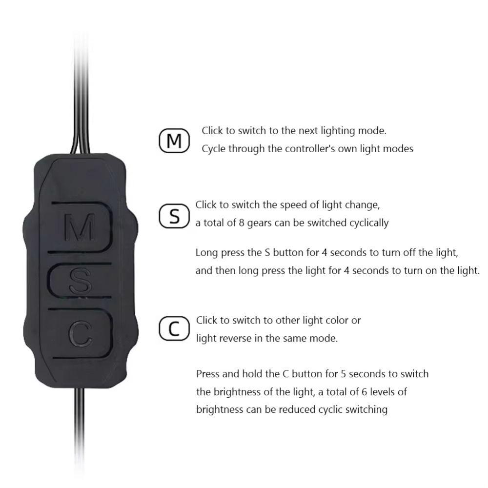 Light Strip SATA to 5V 3 Pin Adapter PC Cooling Fan ARGB Mini Controller ARGB Controller Cable
