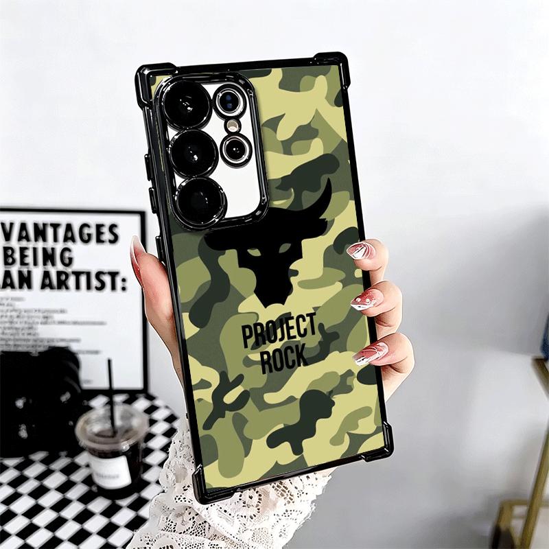 The Rock Dwayne Johnson Plating Phone Case For Samsung Galaxy S24 S25 FE S26 Edge S23 Ultra S22 S21 Plus S20 Anti-Fall Airabag C