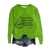Women's Fashion Round Neck Pullover Long Sleeve Tee Christmas Printed Top