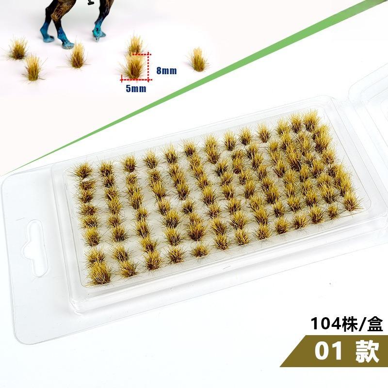 104 шт. Статическая трава Пучки Моделирование Травы Набор Статический Пейзаж Модель Миниатюрные Кустарники для Железнодорожного Ландшафта Сказочный Сад