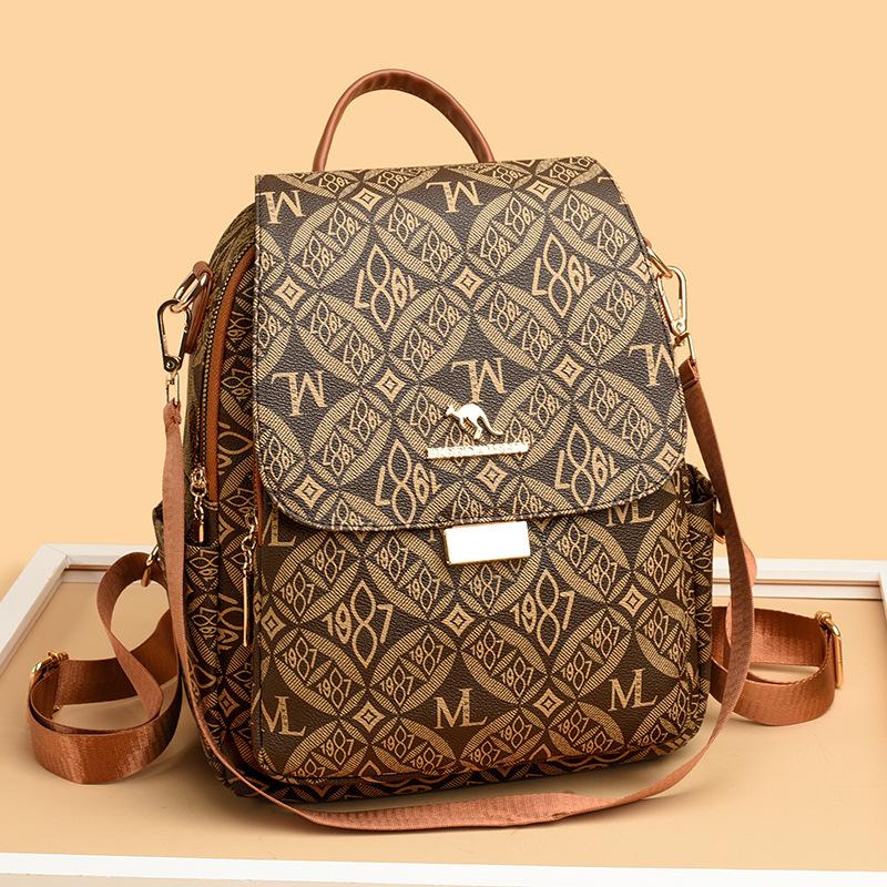 Schoolbag Retro Backpack Women's 1011 New Casual Multi-functional Travel Small Backpack Commuter Backpack