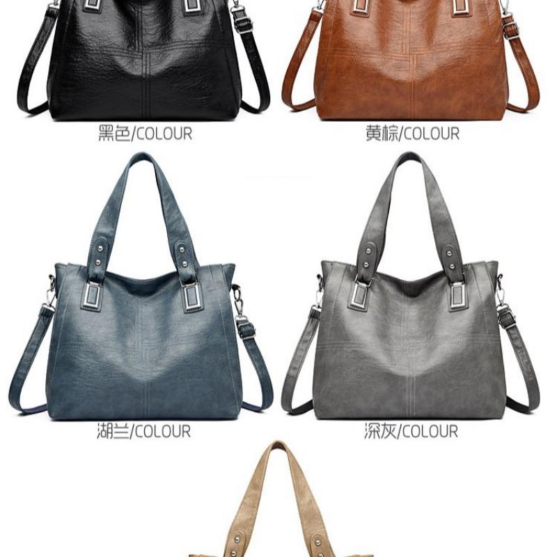 Handbag New women's bag Large capacity women's shoulder fashion soft leather tote bag Going messenger bag