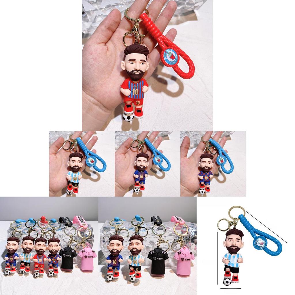 Vibrant Messi Keychain Football Star Jersey Keyring Ideal Fan Gift For Birthdays
